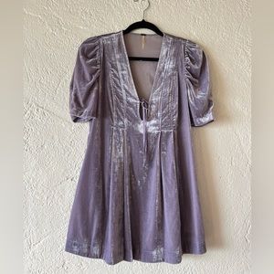 Free People Purple Velvet Tunic / Dress